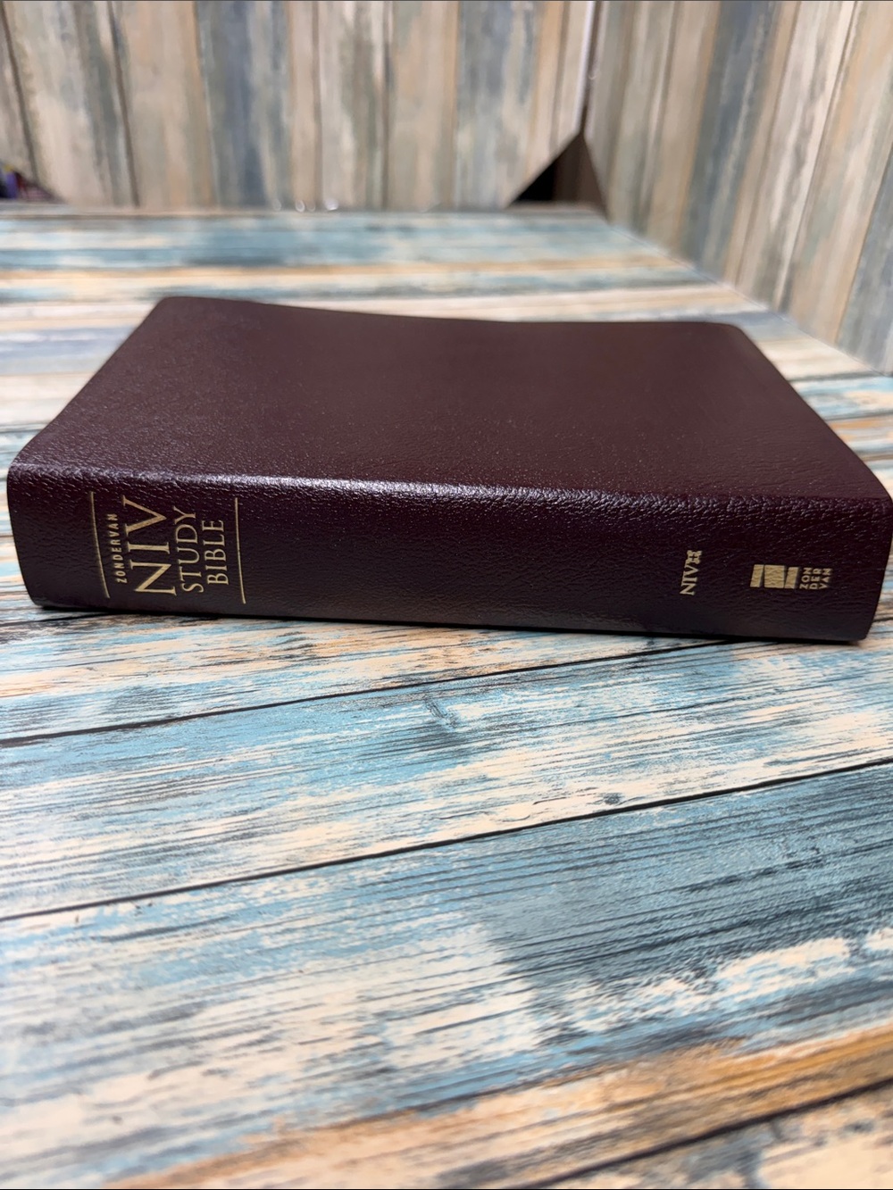 Zondervan NIV Study Bible 2008 Burgundy Bonded Leather mint condition